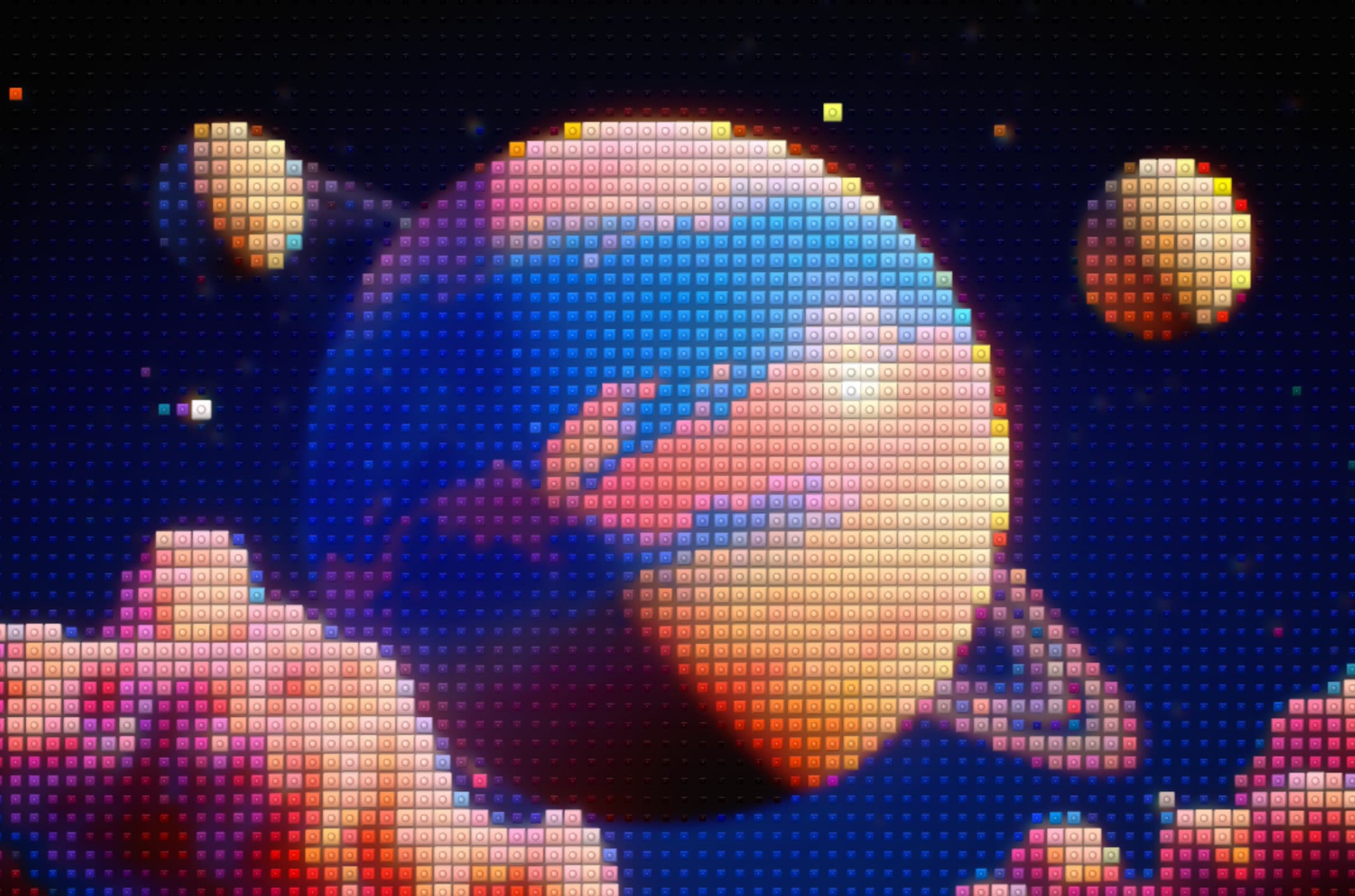 ASCII character effect on hands